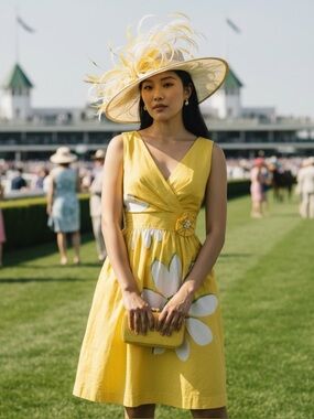 Studio I Yellow Sleeveless Daisy Print Sundress